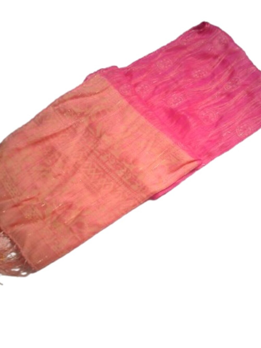 100% Silk Scarf made in Vietnam 3 Layers of Silk 22"x68" - Picture 7 of 7